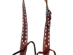 White Buckstitch Buckstitch HEadstall WEstern Breast Collar Horse TAck Western RAnch Hand (41)2 copy