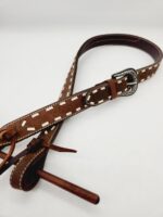 Ranch Hand HEadstall Leather Bridle Western BRidle browband one ear (8)