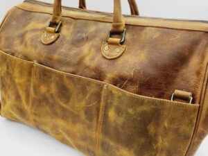 crazy horse leather duffel bag