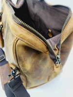 crazy horse leather duffel bag