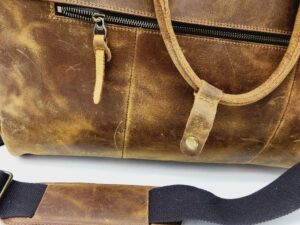 crazy horse leather duffel bag