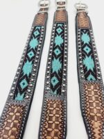 Leather Dog Collars Beaded Beadwork Dog Collars with beads sturdy padded comfortable western ranch dog cowboy (6)