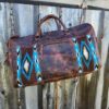 Unique durable leather duffel bag travel bag, womens travel bag, western bag, leather mens bag (18)