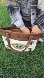 Leather duffel bag for kids, kids bag, tote bag western purse laptop bag ranch hand (15)