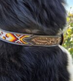 a leather dog collar for sale western sunflower dog collar medium large dog collars ranch hand (11)