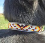 a leather dog collar for sale western sunflower dog collar medium large dog collars ranch hand (9)