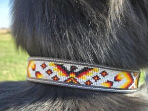 a leather dog collar for sale western sunflower dog collar medium large dog collars ranch hand (9)