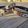 Leather Dog Collar - Peachy Keen - Beaded - view 6