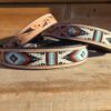 Leather Dog Collar - Peachy Keen - Beaded - view 5