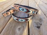 leather dog collars with beads unique western dog collars leather collars for dog (9)