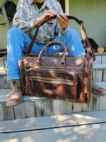 ranch hand leather duffel bags westernt ravel bags (8)