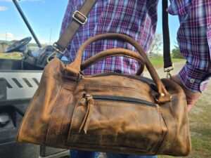 vintage travel bag duffel bag ranch hand leather mens bag gym bag western classic rustic bags (10)