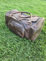 vintage travel bag duffel bag ranch hand leather mens bag gym bag western classic rustic bags (4)