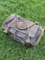 vintage travel bag duffel bag ranch hand leather mens bag gym bag western classic rustic bags (5)