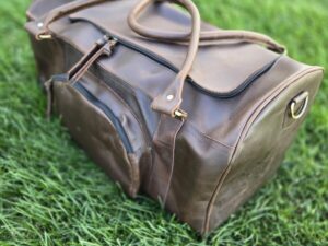 vintage travel bag duffel bag ranch hand leather mens bag gym bag western classic rustic bags (6)