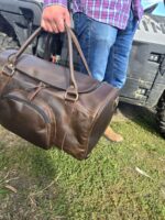 vintage travel bag duffel bag ranch hand leather mens bag gym bag western classic rustic bags (8)