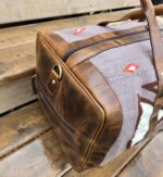 A Saddle Blanket Leather Cowhide bags weekend bag duffel bags tote purse crossbody western fashion travel bag diaper bag western diaper (33)