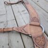 Stockman's Roughout Western Breast Collar with Brown Buckstitch - 3 Piece - view 4