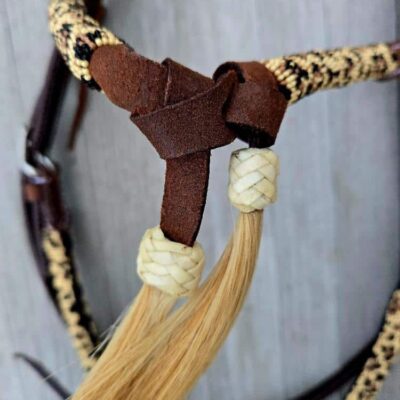 Leather headstall tooled bridle split ear western horse tack wither strap red buckstitch (63) dog collar western dog collar breast collar horse western