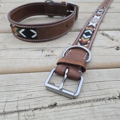 Leather headstall tooled bridle split ear western horse tack wither strap red buckstitch (69) dog collar western dog collar breast collar horse western