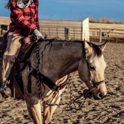 Ranch Hand Leather headstall tooled bridle split ear western horse tack wither strap red buckstitch (23)