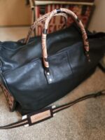 Leather Duffel bag travel bag carry on luggage western bag western duffel (15)