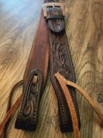 Leather headstall bridle western horse tack quarter horse (1)