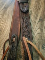 Leather headstall bridle western horse tack quarter horse (29)