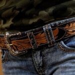 Leather western belt cactus feather hand carved leather belt mens belt kids belt western ladies belts buckstitch belt (4)