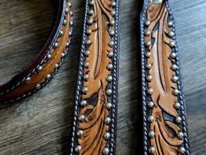 a leather dog collar for sale western sunflower dog collar medium large dog collars ranch hand (55)