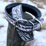 ink ivory leather dog collar white dog collar black dog collar western dog collar leather dog collar (2)