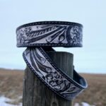 ink ivory leather dog collar white dog collar black dog collar western dog collar leather dog collar (3)