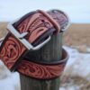 Leather Dog Collar - Herdsman Tooled - view 5