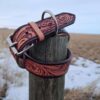Leather Dog Collar - Herdsman Tooled - view 4
