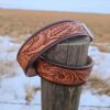 Leather Dog Collar - Herdsman Tooled - view 7