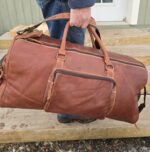 western duffel bag leather duffel bag mens luggage carry on travel bag (1)