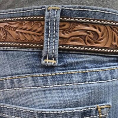 Hand made Leather western belt cactus feather hand carved leather belt mens belt kids belt western ladies belts buckstitch belt (27)