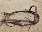 wester n headstall bridle leather roughout western headstall buckstitch breast collar western (11)