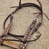 Wrangler Roughout Browband Headstall - White Buckstitch - view 4