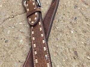 western headstall bridle leather roughout western headstall buckstitch breast collar western (13)