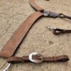 Chocolate Roughout Leather Breast Collar - view 4