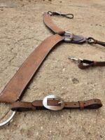 wester n headstall bridle leather roughout western headstall buckstitch breast collar western (6)