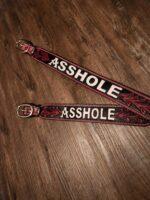 Asshole Dog Collar Funny Bad Dog Leather Collars Tooled Gift (19)