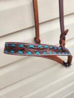 Leather noseband western tiedown leather tiedown noseband with buckstitch western horse tack ranch hand tack (11)