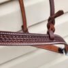 Leather Noseband / Tiedown - Basketweave Tooling - view 3
