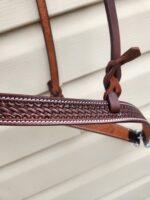 Leather noseband western tiedown leather tiedown noseband with buckstitch western horse tack ranch hand tack (17)