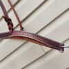 Leather Noseband / Tiedown - Basketweave Tooling - view 2