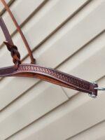 Leather noseband western tiedown leather tiedown noseband with buckstitch western horse tack ranch hand tack (18)