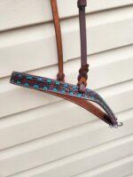 Leather noseband western tiedown leather tiedown noseband with buckstitch western horse tack ranch hand tack (8)