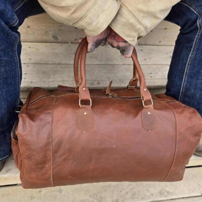 Voyager Multi-Pocket Leather Duffel - Soft Leather Travel Bag - view 2
